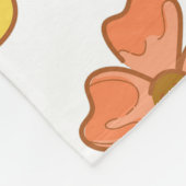 Warme Herbstuntergänge mit Blume Fleecedecke (Ecke)