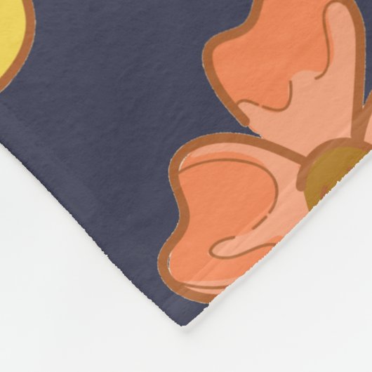 Warme Herbstuntergänge mit Blume Fleecedecke (Ecke)