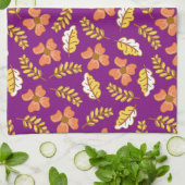 Warme Herbstuntergänge mit Blume Geschirrtuch (Gefaltet)