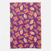 Warme Herbstuntergänge mit Blume Geschirrtuch (Vertikal)