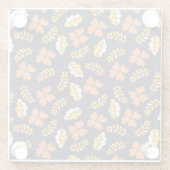 Warme Herbstuntergänge mit Blume Glasuntersetzer (Rückseite)