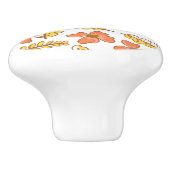 Warme Herbstuntergänge mit Blume Keramikknauf (Seitenansicht)