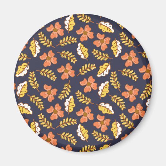 Warme Herbstuntergänge mit Blume Magnet (Vorne)