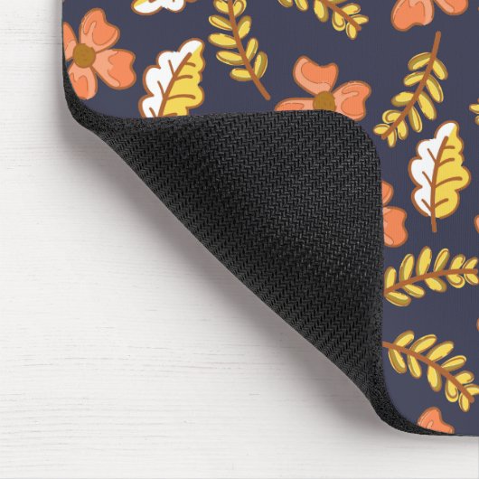 Warme Herbstuntergänge mit Blume Mousepad (Ecke)