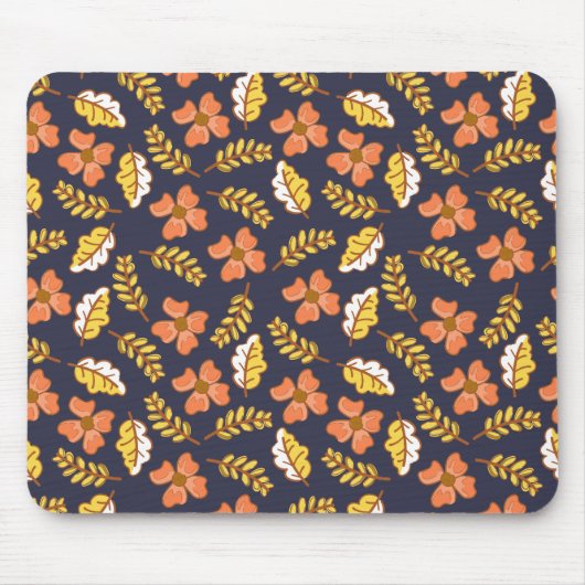 Warme Herbstuntergänge mit Blume Mousepad (Vorne)