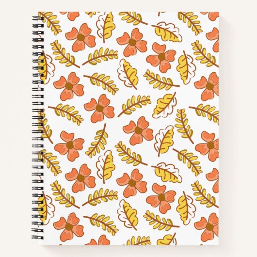 Warme Herbstuntergänge mit Blume Notizblock (Vorderseite)