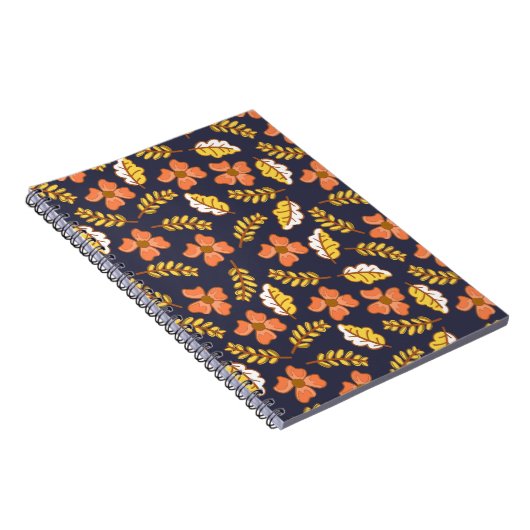 Warme Herbstuntergänge mit Blume Notizblock (Rechte Seite)