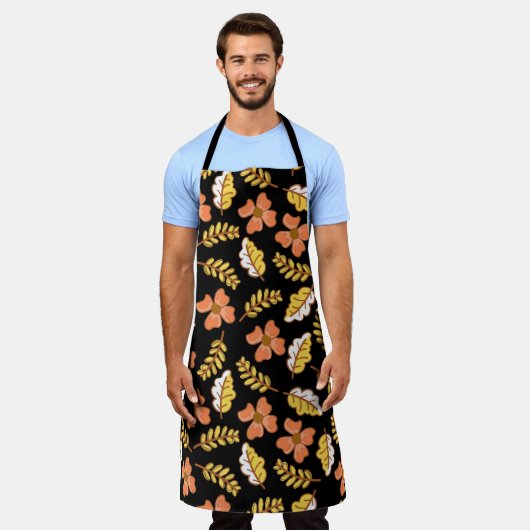 Warme Herbstuntergänge mit Blume Schürze (Getragen)