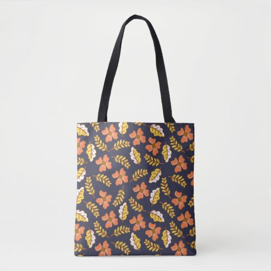 Warme Herbstuntergänge mit Blume Tasche (Vorderseite)