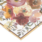 Warme Herbstwasserfarbe Blüte Kurzer Tischläufer (Ecke)