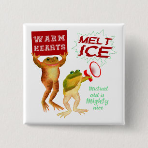 Warme Herzen schmelzen Eis Button