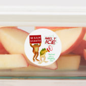 Warme Herzen schmelzen Eis Etiketten (Befestigt)