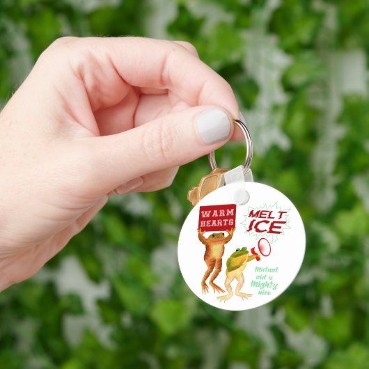 Warme Herzen schmelzen Eis Schlüsselanhänger (Hand)