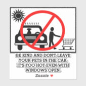 Warme Hitzewetterwarnung Aufkleber (Blatt)