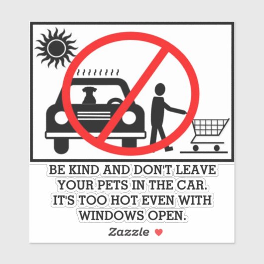 Warme Hitzewetterwarnung Aufkleber (Blatt)