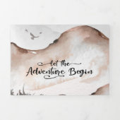 Warme Hochzeit Dreifach Gefaltete Einladung (Cover)