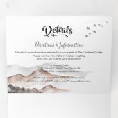 Warme Hochzeit Dreifach Gefaltete Einladung (Innen Erste Seite)