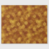 Warme Honig-Gold-Glow-Creme Glitter-Muster Geschenkpapier (Flach)