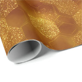 Warme Honig-Gold-Glow-Creme Glitter-Muster Geschenkpapier (Rolleneckpunkt)