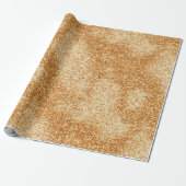 Warme Honig-Gold-Glow-Creme Glitter-Muster Geschenkpapier (Ungerollt)