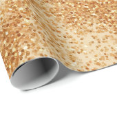 Warme Honig-Gold-Glow-Creme Glitter-Muster Geschenkpapier (Rolleneckpunkt)