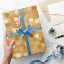 Warme Honig-Gold-Glow-Creme Glitter-Muster Geschenkpapier