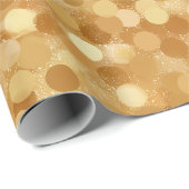Warme Honig-Gold-Glow-Creme Glitter-Muster Geschenkpapier (Rolleneckpunkt)
