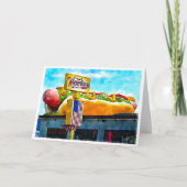 Warme Hot Dog Sehenswürdigkeit Grußkarte Dankeskarte (Vorderseite)