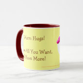 Warme Hugs! Tasse (Vorderseite Links)