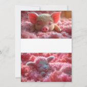 Wärme im Winter: Schneeflorale Hochzeit Einladung (Rückseite)