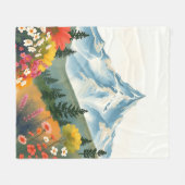 Warme impressionistische Berglandschaft Fleecedecke (Vorderseite (Horizontal))
