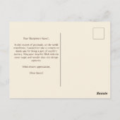 Warme Jahreszeit der Dankbarkeit Fest Wasserfarben Postkarte (Rückseite)