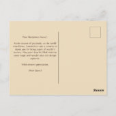 Warme Jahreszeit der Dankbarkeit Fest Wasserfarben Postkarte (Rückseite)