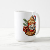 Warme Kaffee-Vibes Sublimations-Design Kaffeetasse (VorderseiteRechts)