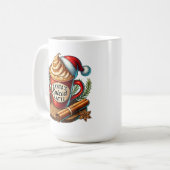 Warme Kaffee-Vibes Sublimations-Design Kaffeetasse (Vorderseite Links)