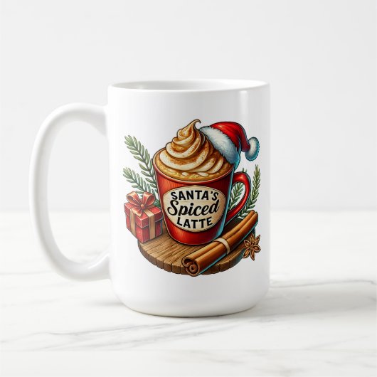 Warme Kaffee-Vibes Sublimations-Design Kaffeetasse (Links)