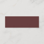 Warme Kaffeekarte Mini Visitenkarte (Rückseite)