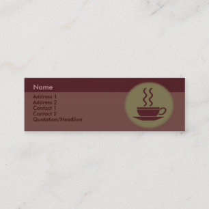 Warme Kaffeekarte Mini Visitenkarte