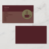 Warme Kaffeekarte Visitenkarte (Vorne/Hinten)