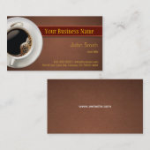 Warme Kaffeekarte Visitenkarte (Vorne/Hinten)