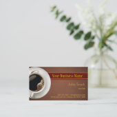 Warme Kaffeekarte Visitenkarte (Stehend Vorderseite)