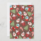 Warme Kakao-Cookies Illustration Weihnachten Unter Einladung (Rückseite)