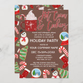 Warme Kakao-Cookies Illustration Weihnachten Unter Einladung (Vorne/Hinten)