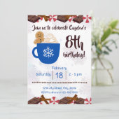 Warme Kakao Geburtstagsparty Einladung (Stehend Vorderseite)