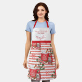 Warme Kakao und Candy Cane Weihnachten Personalisi Schürze (Getragen)