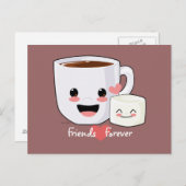 Warme Kakao- und Marshmallow-Postkarte Postkarte (Vorne/Hinten)