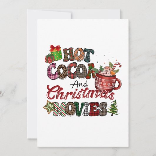 Warme Kakao- und Weihnachtsfilme Einladung (Vorderseite)