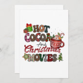 Warme Kakao- und Weihnachtsfilme Einladung (Vorne/Hinten)