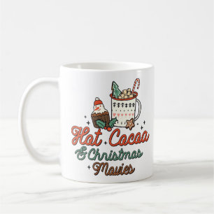 Warme Kakao und Weihnachtsfilme Retro Kaffeetasse