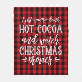 Warme Kakao- und Weihnachtsfilme | Rot Fleecedecke (Vorderseite)
